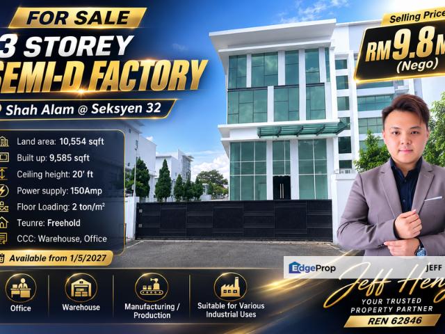 Warehouse for sale in Alam Impian, Selangor