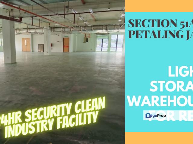 Warehouse for rent in Seksyen 51A, Petaling Jaya
