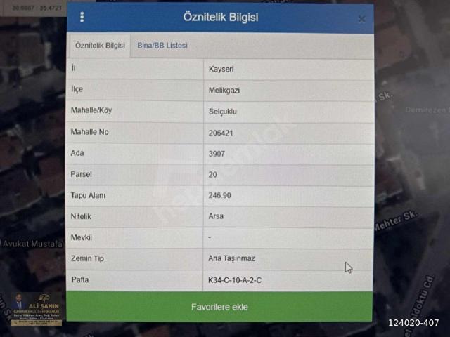 Kayseri, Melikgazi içerisinde satılık Arsa