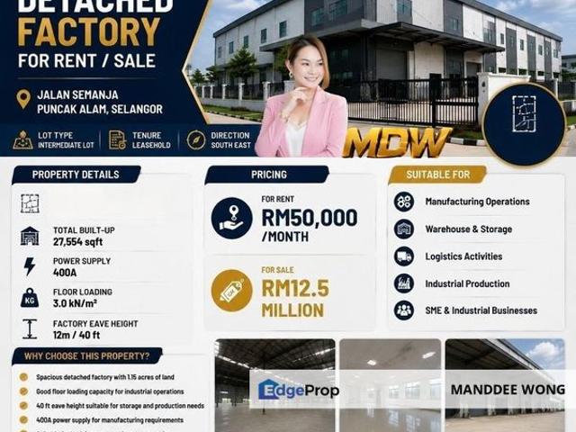 Warehouse for sale in Selangor