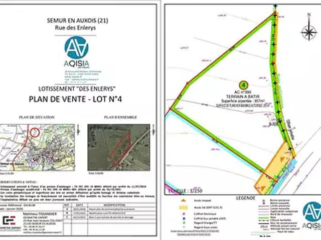 Terrain vente à Montbard, Semur-en-auxois