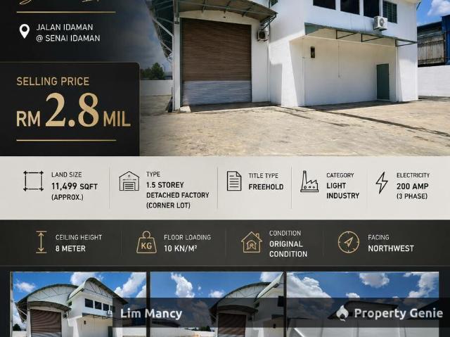 Warehouse for sale in Seelong, Johor
