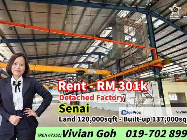 Warehouse for rent in Kulai, Johor