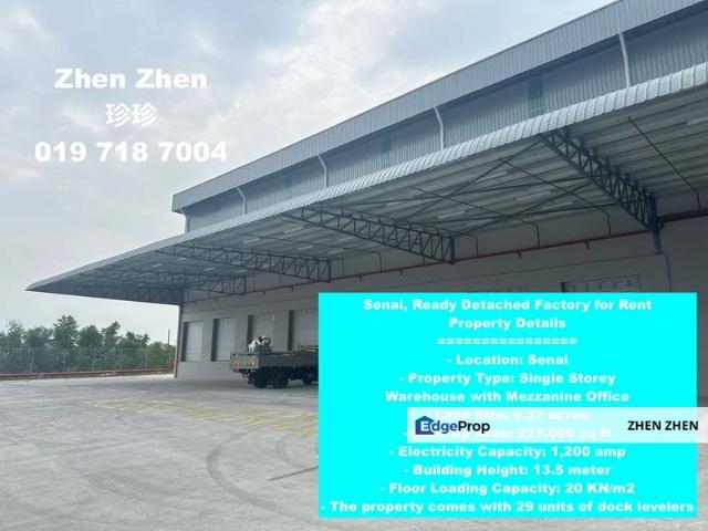 Warehouse for rent in Kulai, Johor