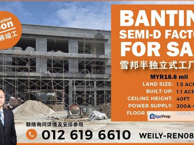 Warehouse for sale in Tanjong Sepat, Selangor