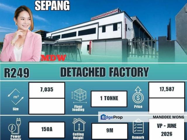 Warehouse for rent in Tanjong Sepat, Selangor