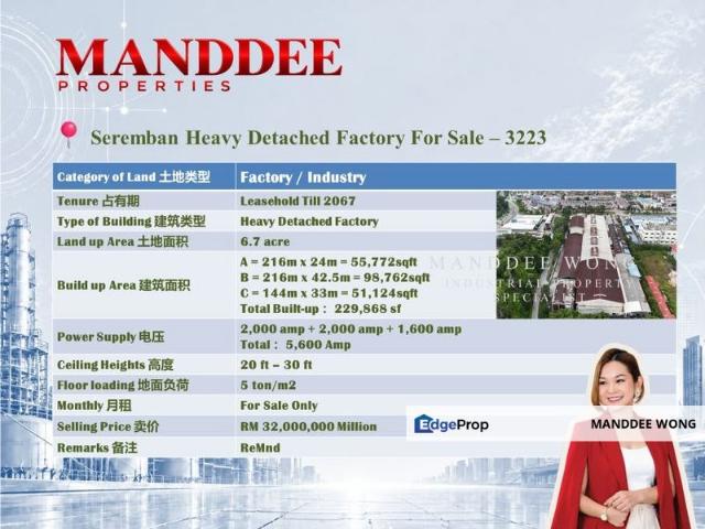 Warehouse for rent in Seremban