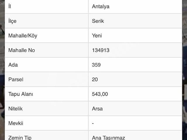 Serik, Antalya içerisinde satılık Arsa