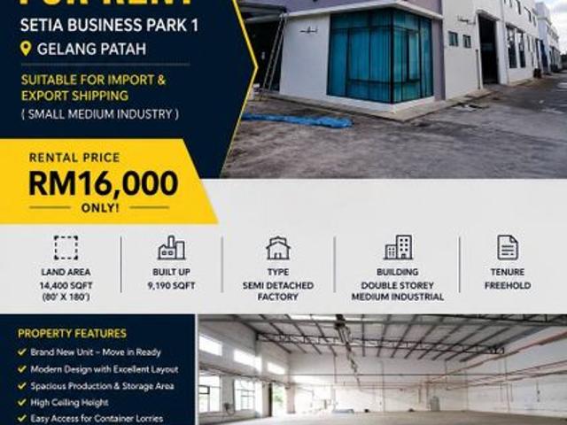 Warehouse for rent in Bukit Ledang, Johor