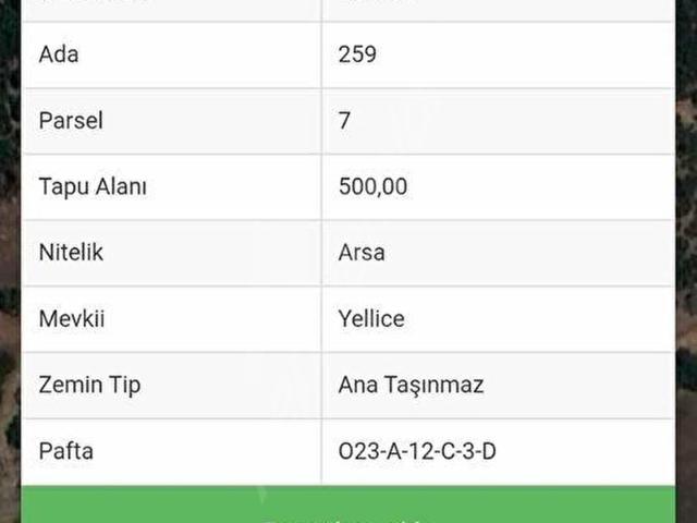 Muğla içerisinde satılık Arsa
