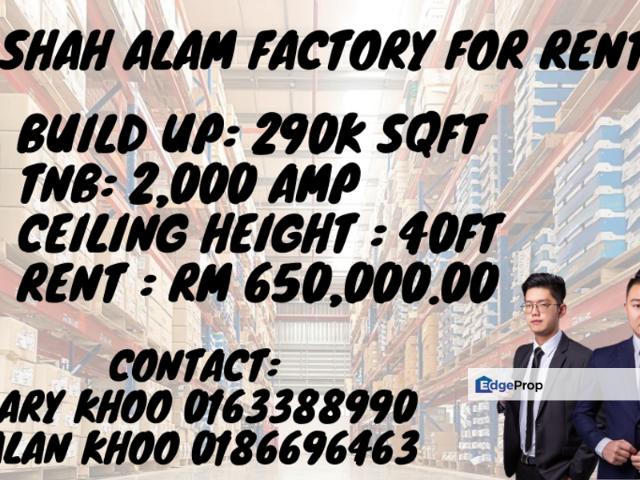 Warehouse for rent in Seksyen 24, Shah Alam