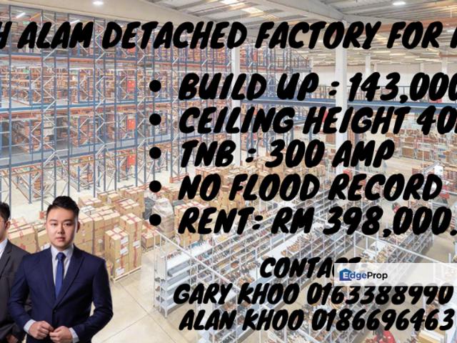 Warehouse for rent in Petaling, Alam Impian