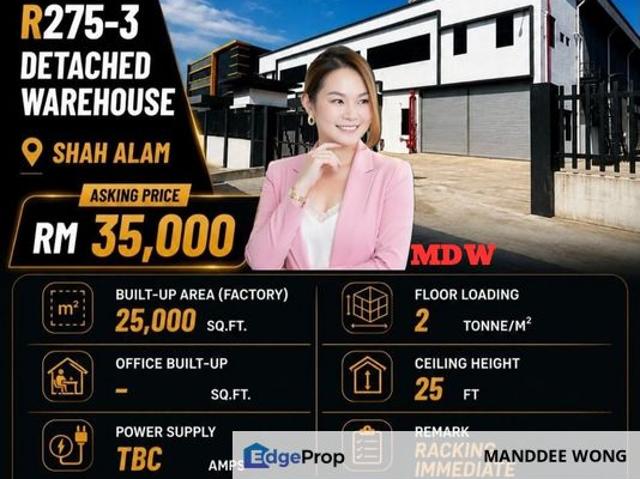 Warehouse for rent in Petaling, Alam Impian