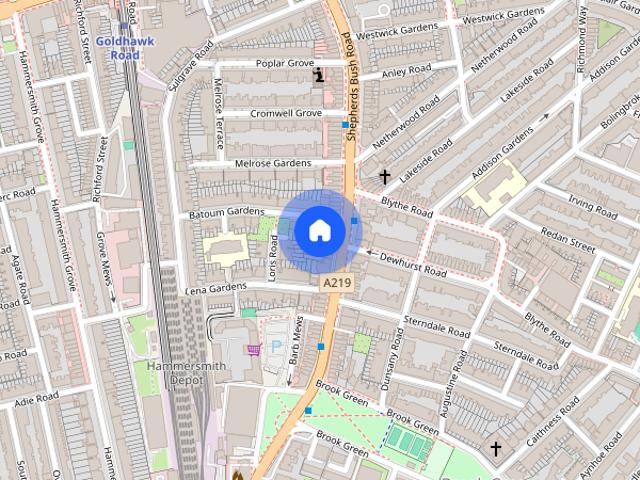 Apartment for rent in Brook Green, Greater London