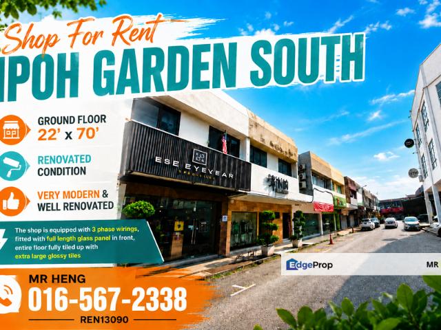Shop for rent in Perak, Tanjong Ipoh