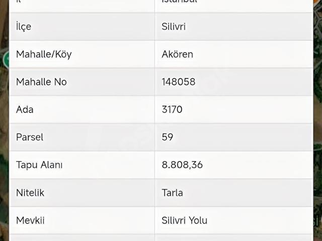 Silivri, İstanbul içerisinde satılık Arsa