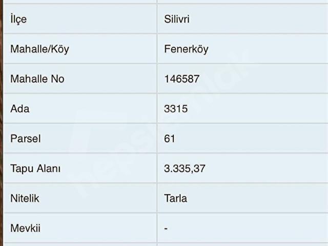 Silivri, İstanbul içerisinde satılık Arsa