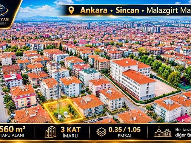 Malazgirt Mahallesi, Sincan içerisinde satılık Arsa