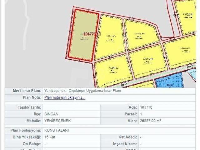 Sincan, Ankara içerisinde satılık Arsa