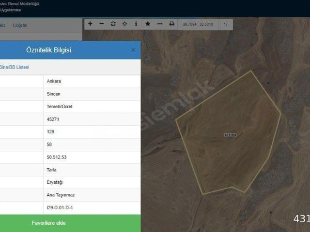 Sincan içerisinde satılık Arsa