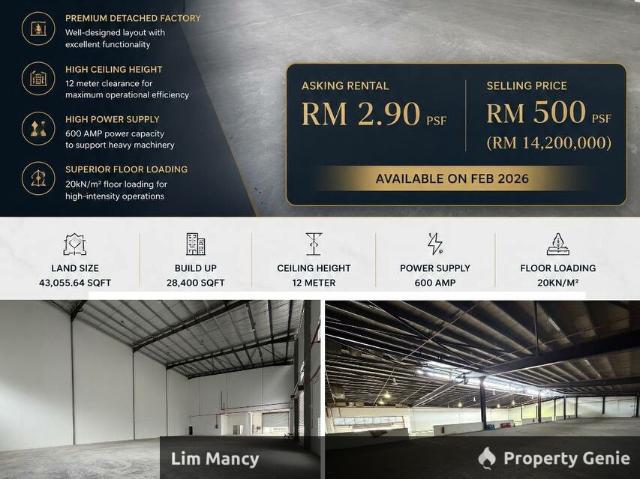 Warehouse for rent in Bukit Ledang, Johor