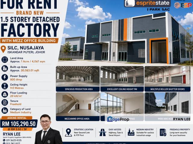 Warehouse for rent in Bukit Ledang, Johor