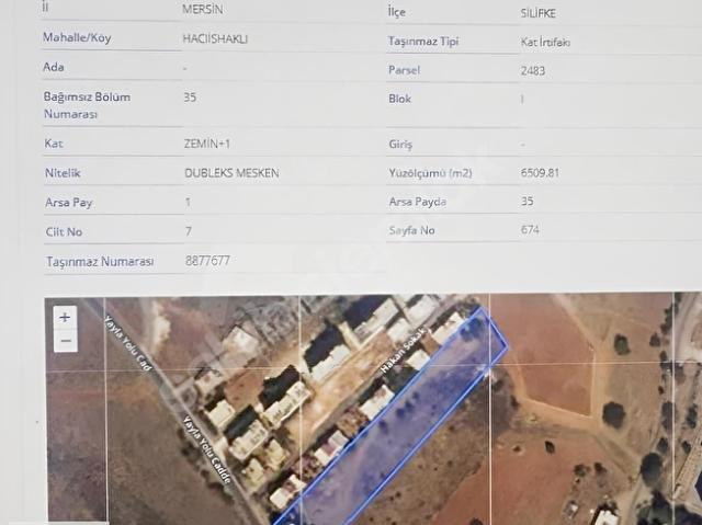 Silifke, Mersin içerisinde satılık Arsa