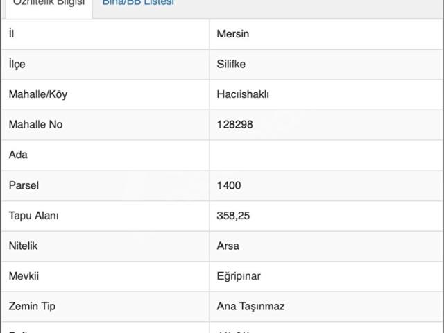 Silifke, Mersin içerisinde satılık Arsa