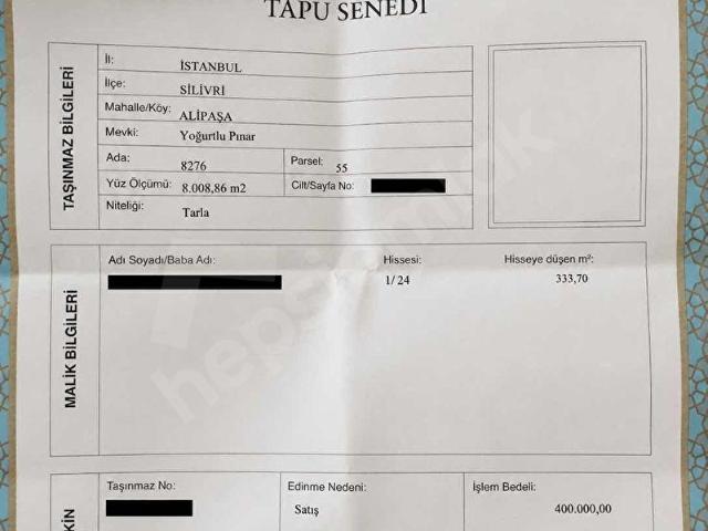 Silivri, İstanbul içerisinde satılık Arsa