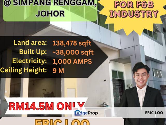 Warehouse for sale in Rengam, Johor
