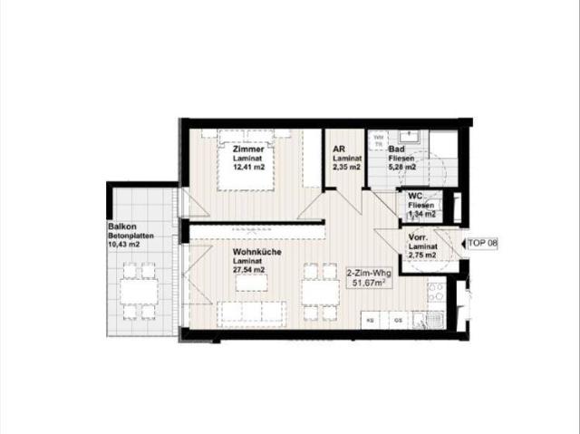 Apartment mieten in Musikantenviertel (Gartenstadt), Wiener Neustadt