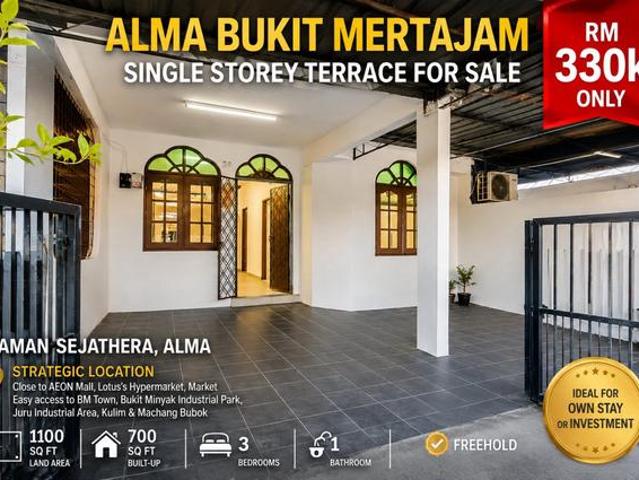 Terraced House for sale in Wellesley, Penang