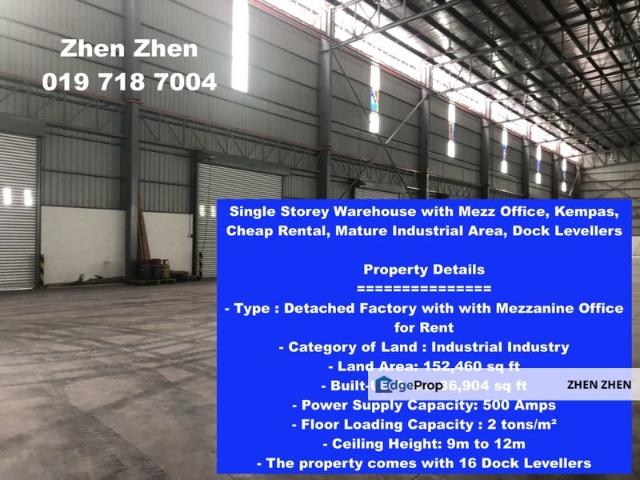 Warehouse for rent in Johore Bahru, Johor