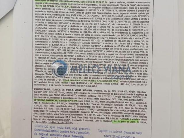 Sítio e chácara venda em Região Geográfica Imediata de Caxambu - Baependi, Baependi