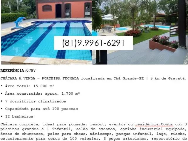 Sítio e chácara venda em Região Geográfica Imediata de Caruaru, Chá Grande