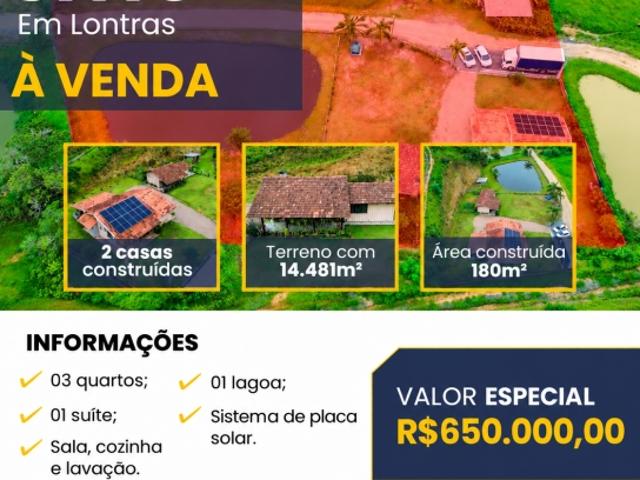 Sítio e chácara venda em Lontras, Região Geográfica Intermediária de Blumenau