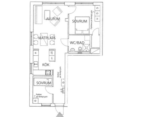 Lägenhet hyra i Bunkeflostrand, Skåne