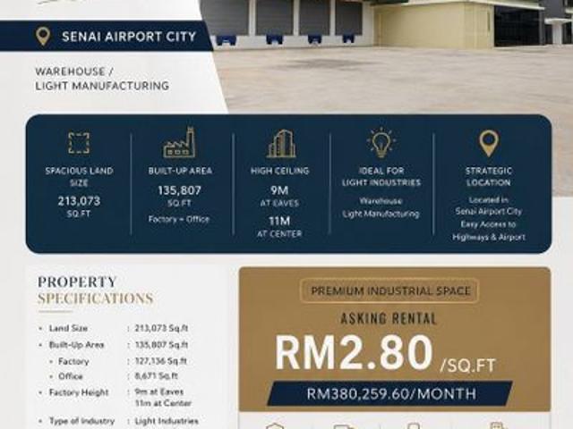Warehouse for rent in Bukit Ledang, Johor