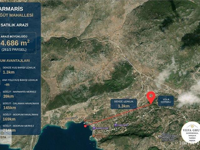Marmaris, Muğla içerisinde satılık Arsa