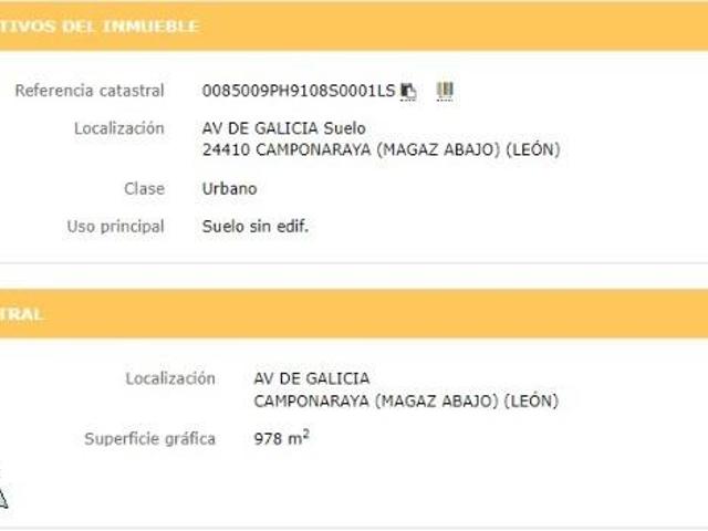 Terreno en venta en Camponaraya, León