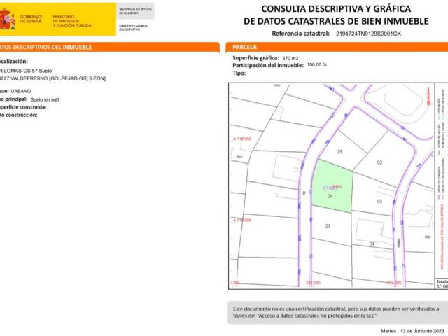 Terreno en venta en Valdefresno, Castilla y León
