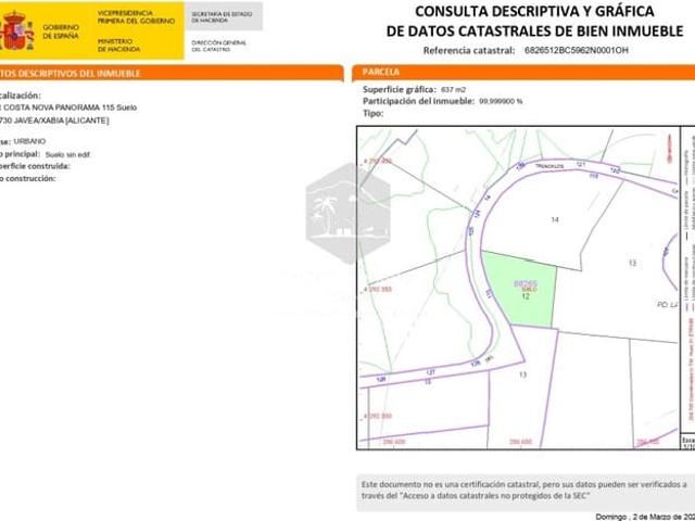 Terreno en venta en Jávea
