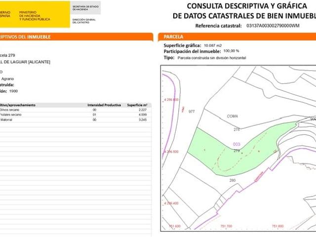 Terreno en venta en la Marina Alta, Valencia