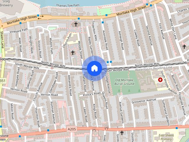 Apartment for rent in Mortlake, Greater London