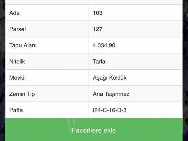İncik, Kütahya Merkez içerisinde satılık Arsa