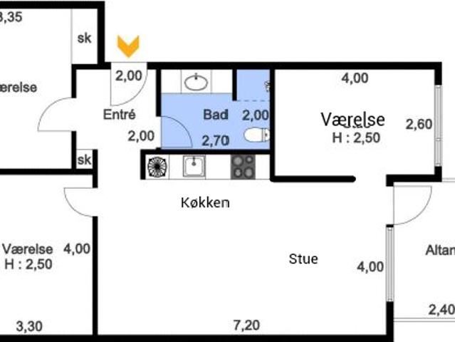 Lejlighed til leje i Vesterbro, København