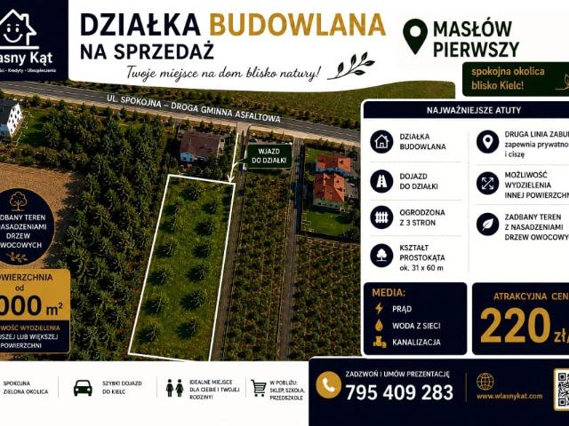 Grunt na sprzedaż w Masłów Pierwszy, Świętokrzyskie
