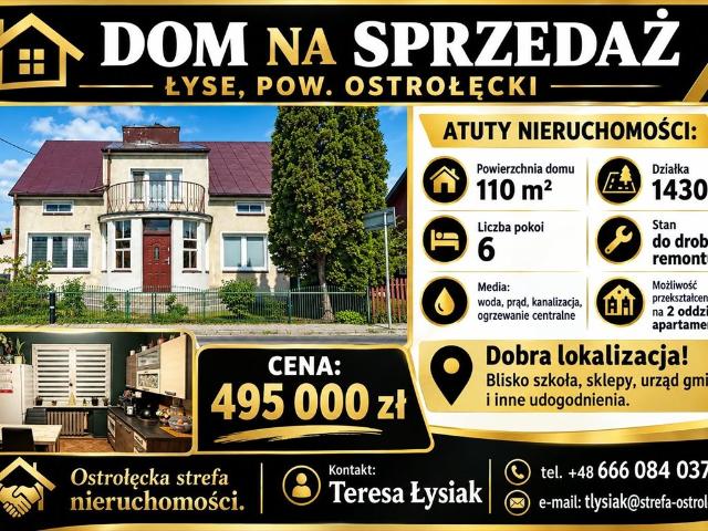 Dom na sprzedaż w Lipniki, Łyse
