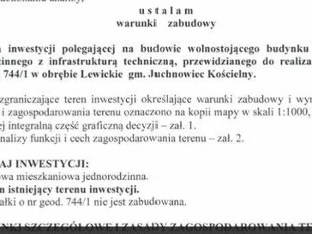 Grunt na sprzedaż w Juchnowiec Kościelny, Podlaskie