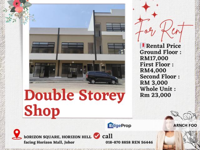 Shop for rent in Pulai, Bukit Ledang